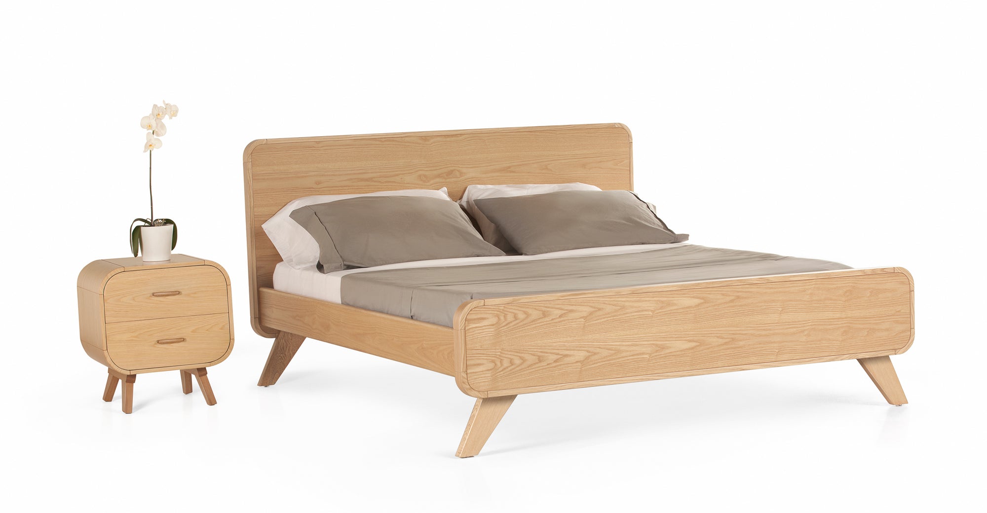 Cama Queen Abner, Roble