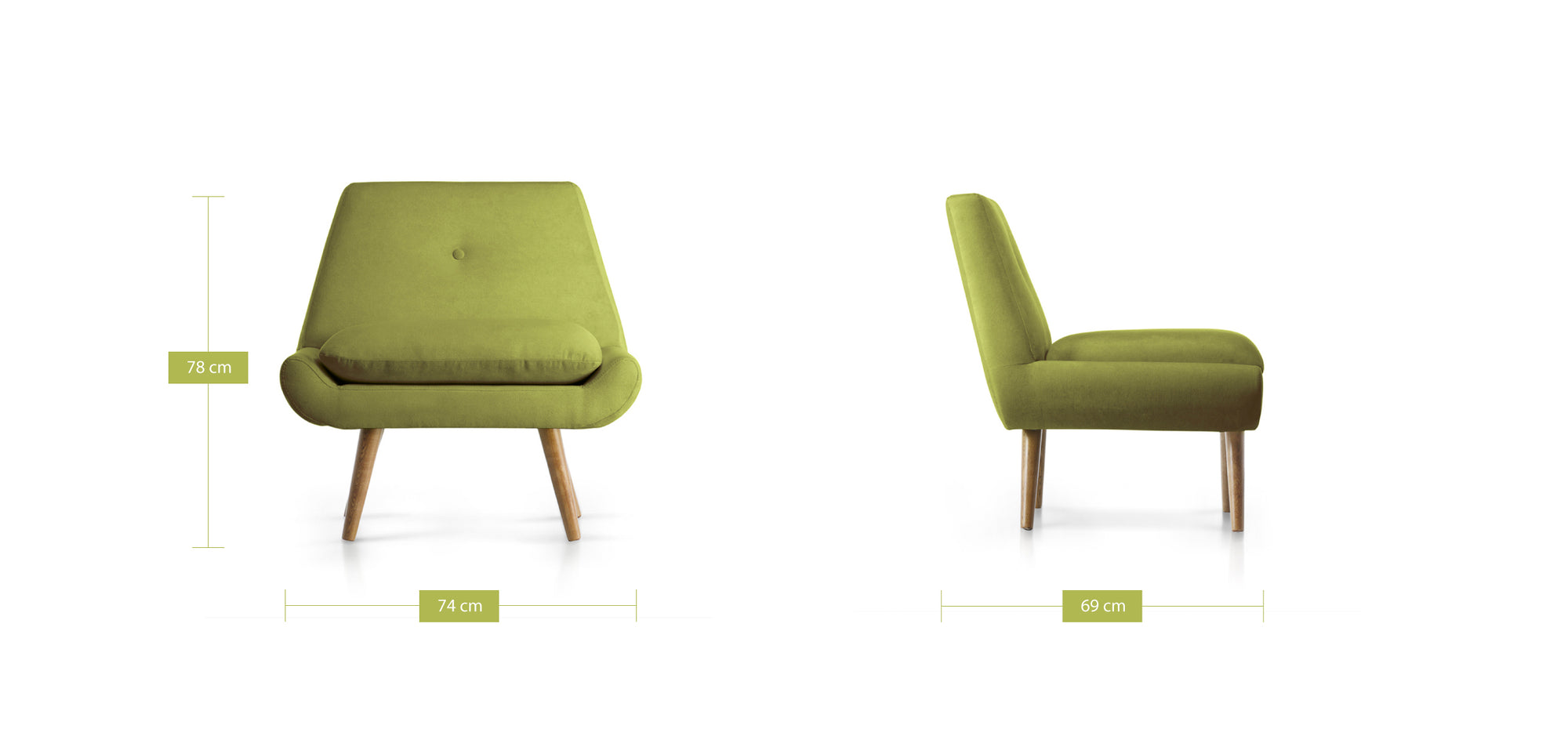 Sillón Amelie, Verde Moss