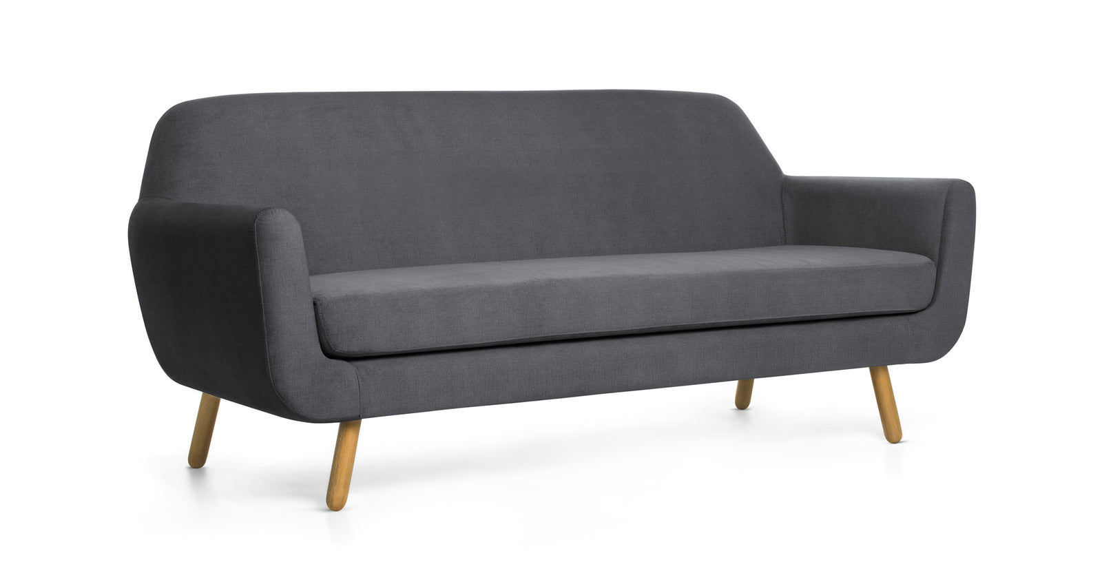 Sofá Cadwell de 2 Plazas, Gris Carbón