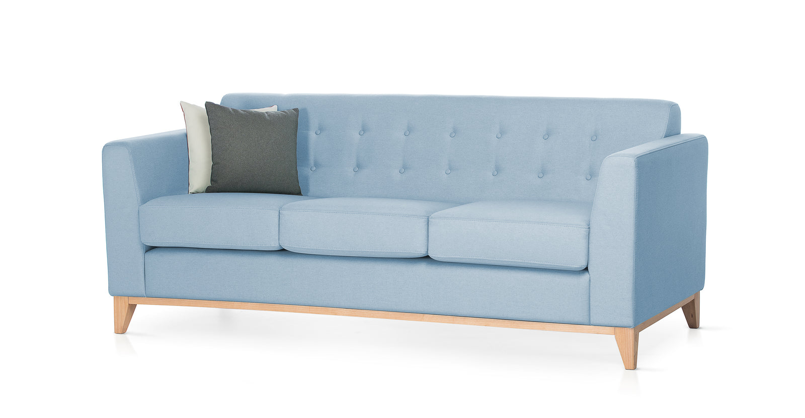 Sofá Ennis de 3 Plazas, Azul Cielo