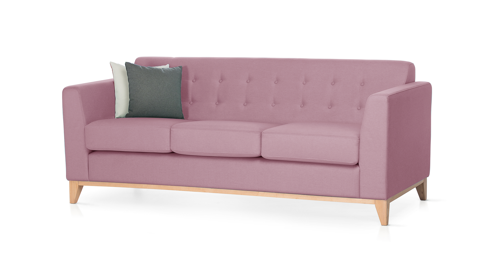 Sofá Ennis de 3 Plazas, Frambuesa