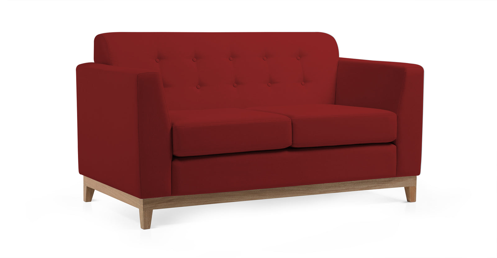 Sofá Ennis de 2 Plazas, Rojo