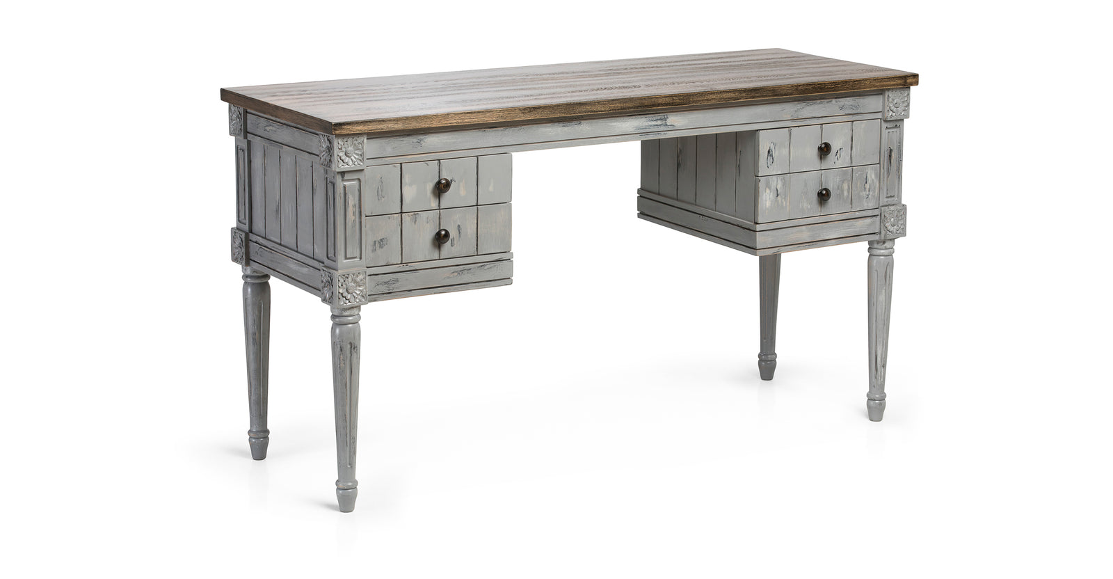 Escritorio Vintage, Gris Desgastado