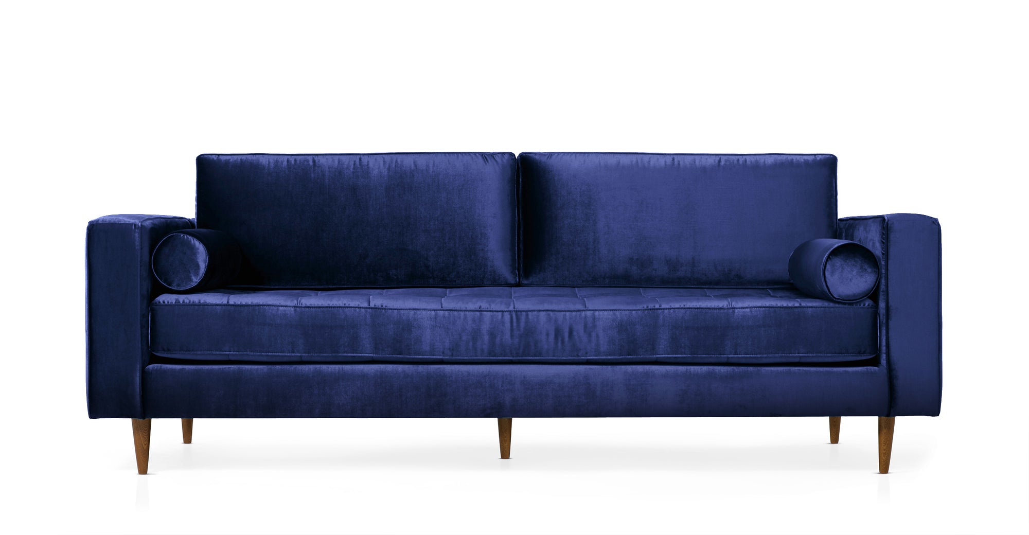 Sofá Jett de 2 Plazas, Azul Cobalto Velvet