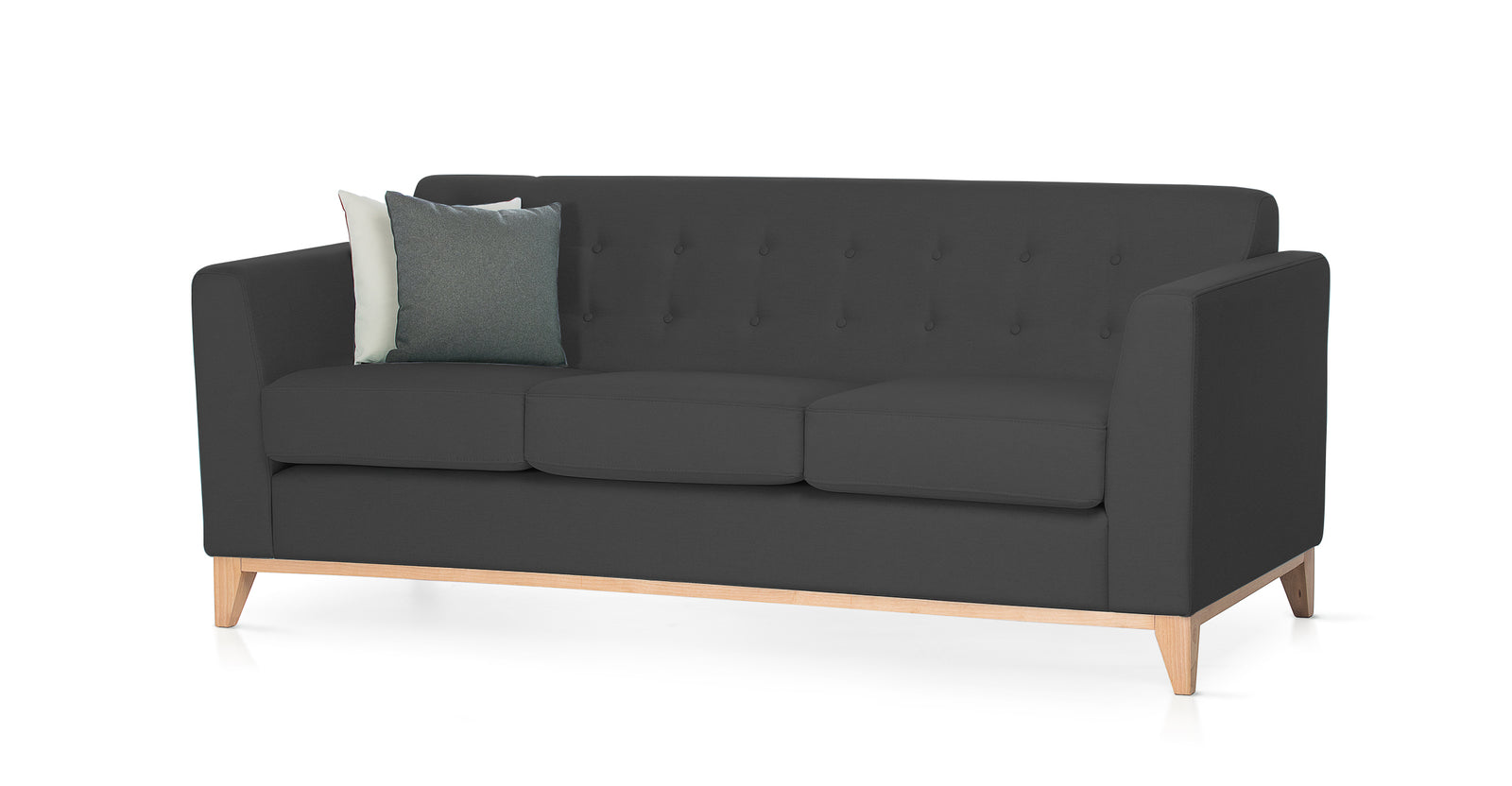 Sofá Ennis de 3 Plazas, Carbón