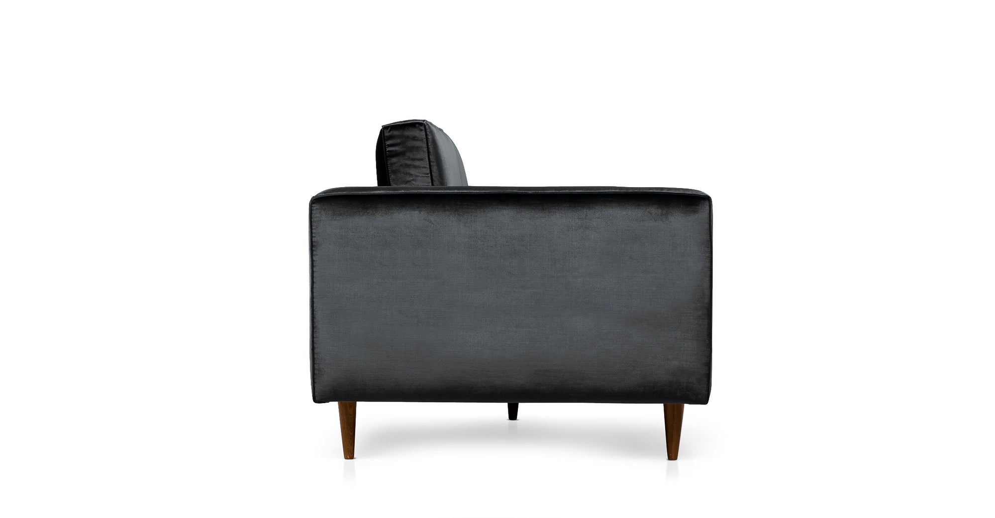 Sofá Jett de 2 Plazas, Gris Carbón Velvet