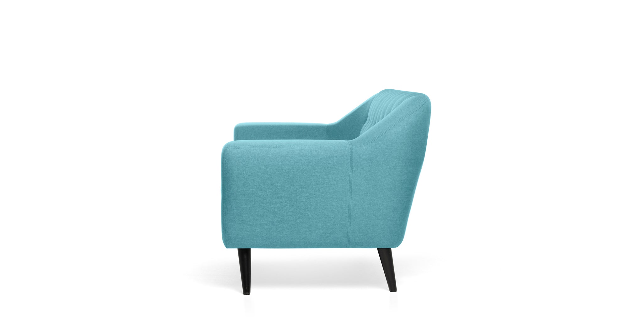 Sofá Cadence de 3 Plazas, Azul Menta con Botones Arcoíris