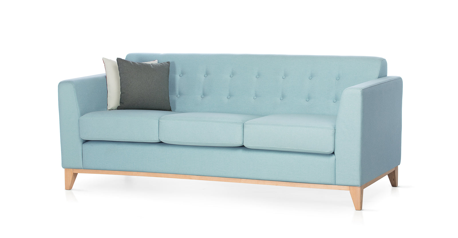 Sofá Ennis de 3 Plazas, Azul Siena