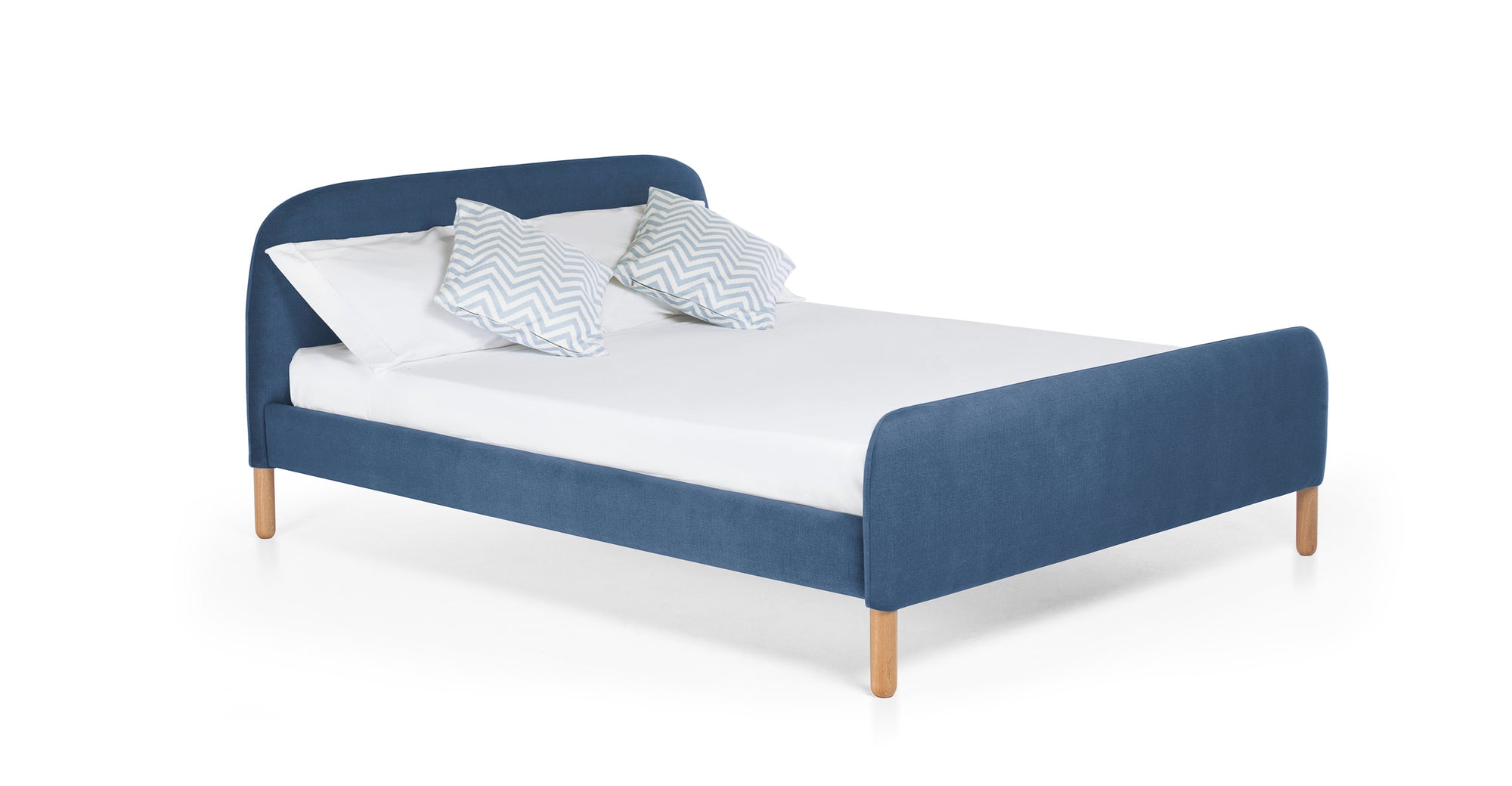 Cama Queen Cadwell, Azul profundo