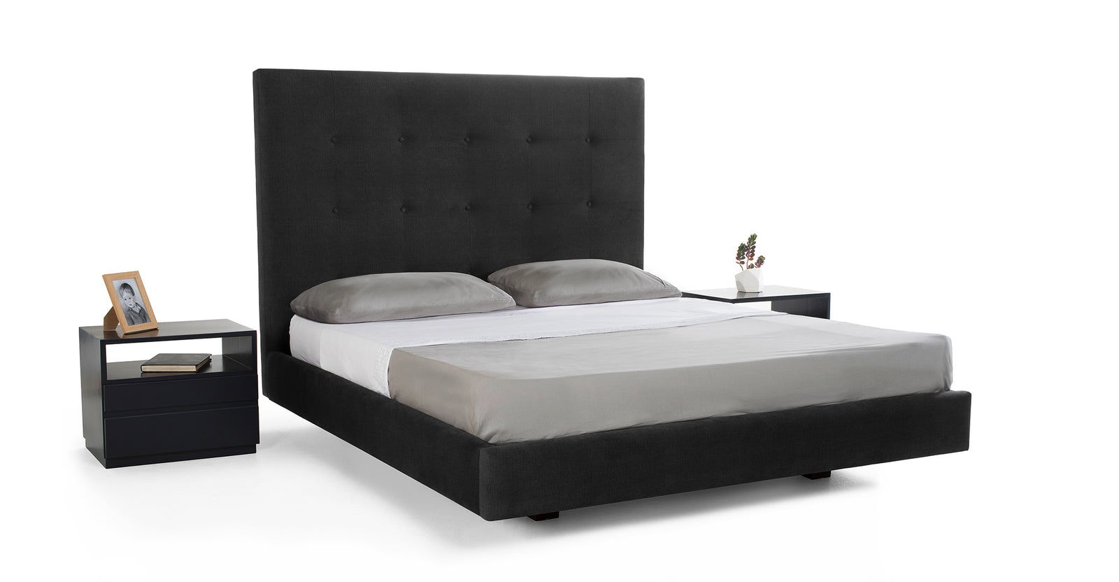 Cama Doble Soren, Gris Carbon