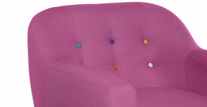 Sillón Cadence, Magenta con botones Arcoíris