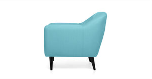 Sillón Cadence, Azul Menta con Botones Arcoíris