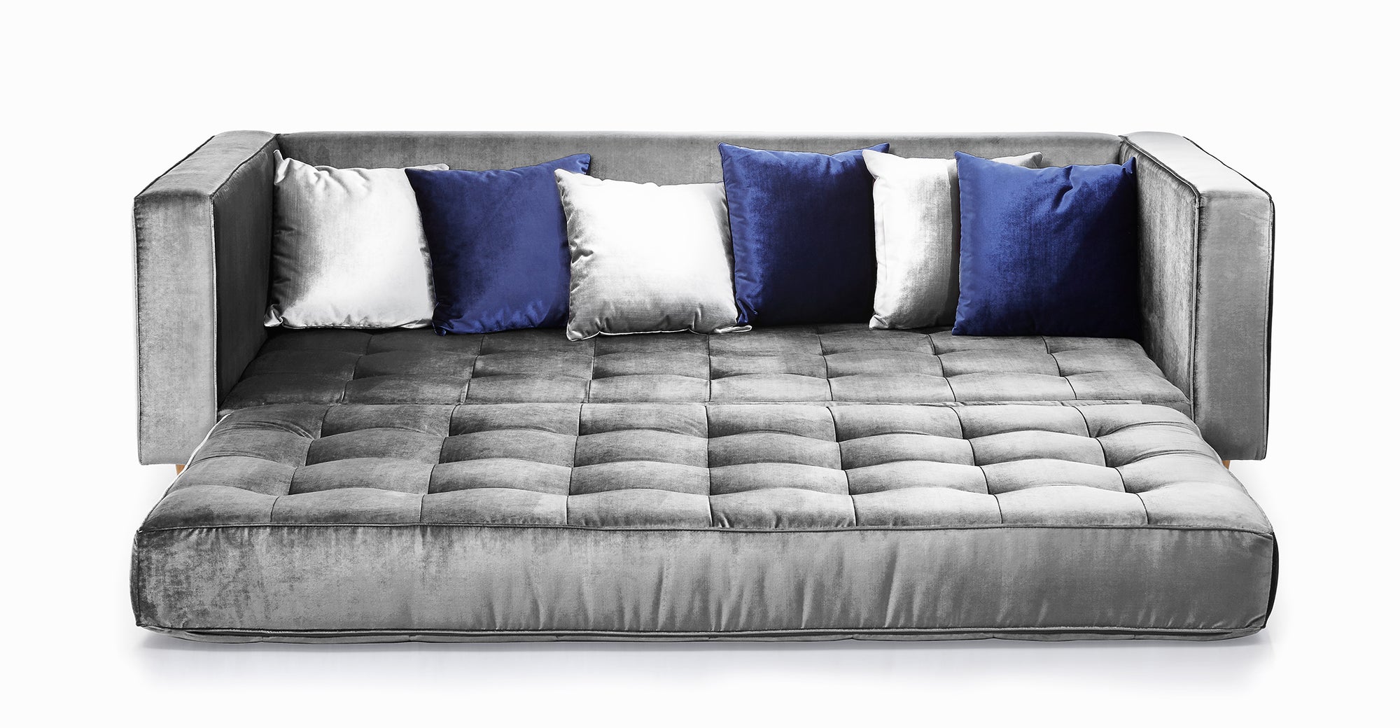 Sofá Cama Jett, Plata Velvet