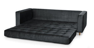 Sofá Cama Jett, Gris Carbón Velvet