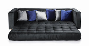 Sofá Cama Jett, Gris Carbón Velvet