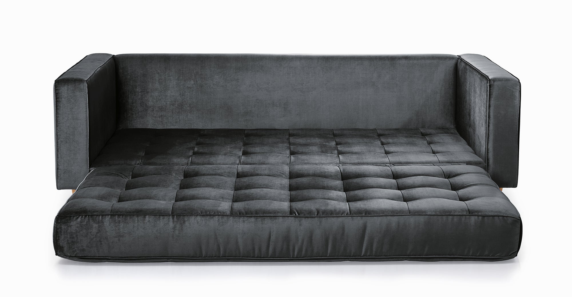 Sofá Cama Jett, Gris Carbón Velvet