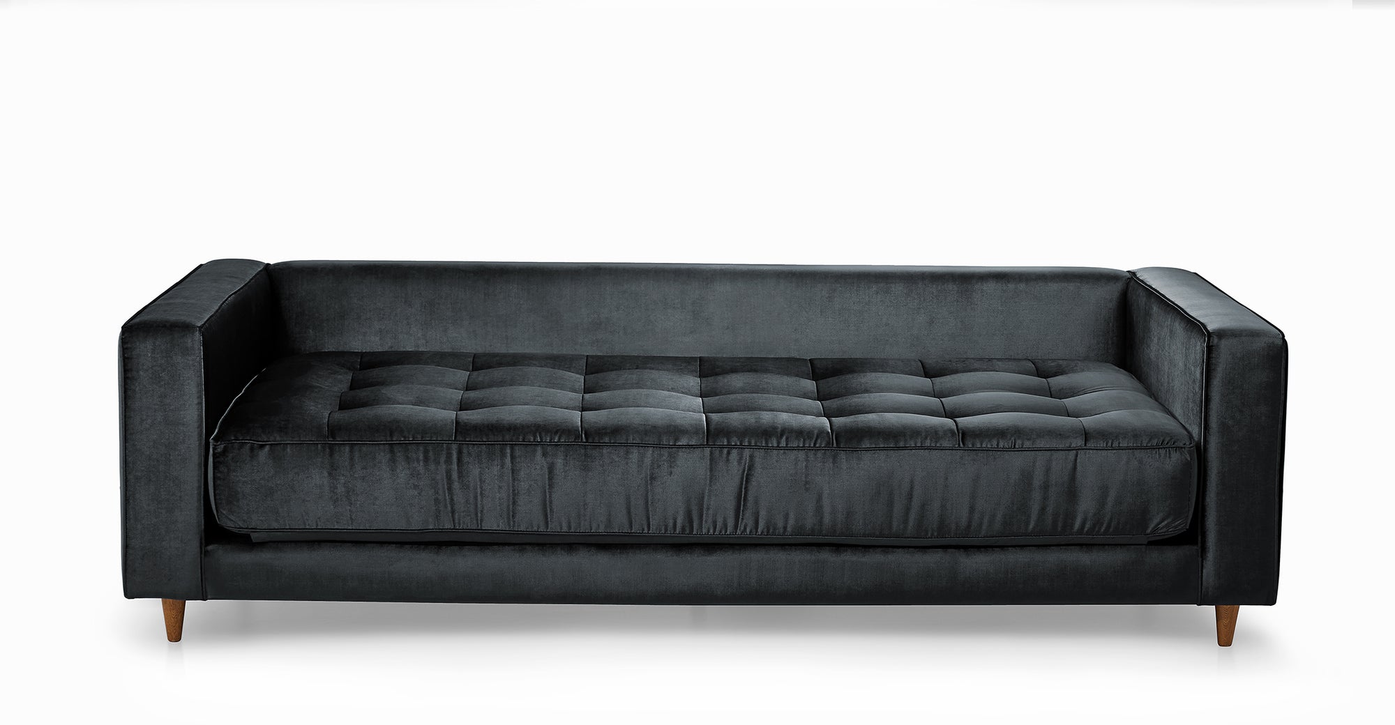 Sofá Cama Jett, Gris Carbón Velvet