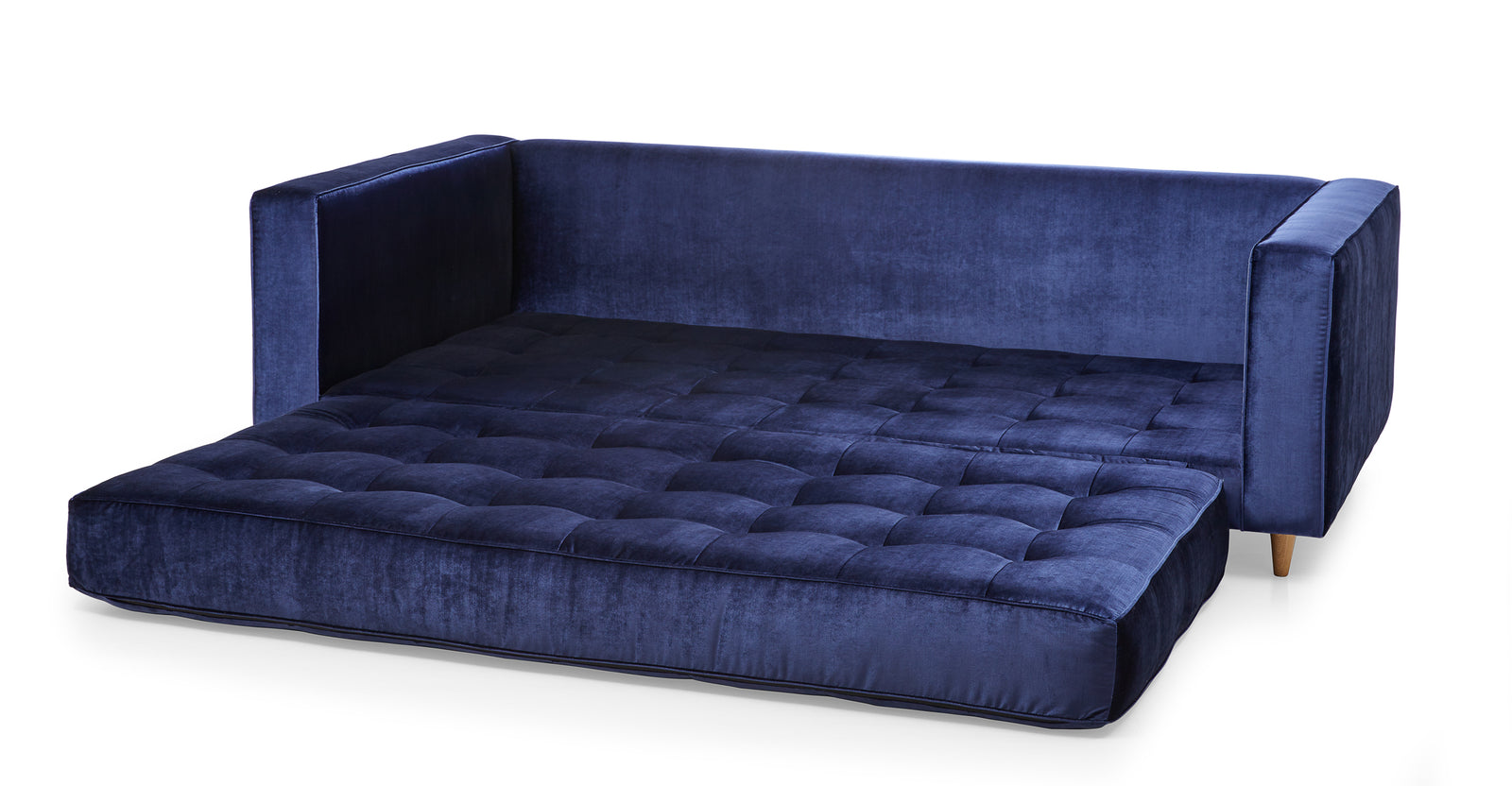 Sofá Cama Jett, Azul Cobalto Velvet